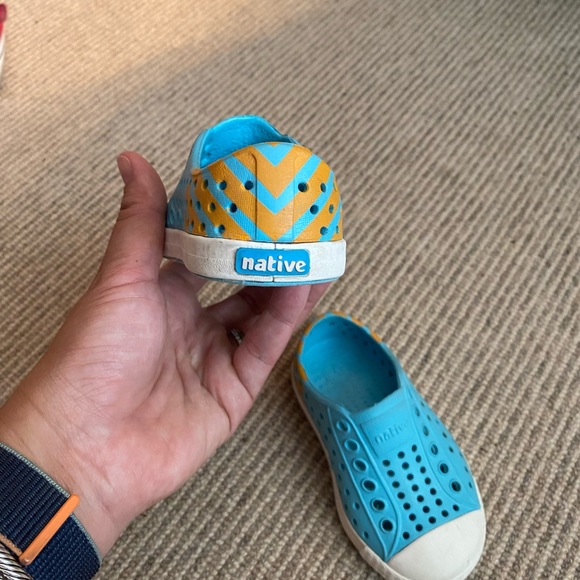 NATIVE JEFFERSON HAMACHI BLUE/SHELL WHITE SZ 5 - Picture 4 of 6